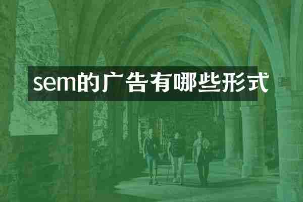 sem的广告有哪些形式