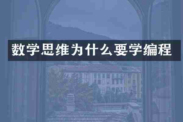数学思维为什么要学编程