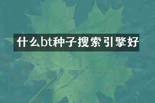 什么bt种子搜索引擎好