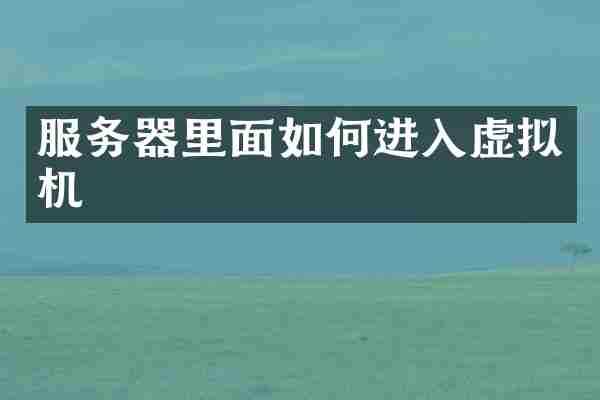 服务器里面如何进入虚拟机