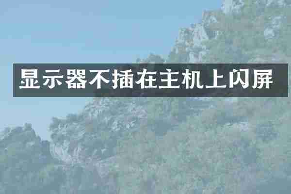 显示器不插在主机上闪屏