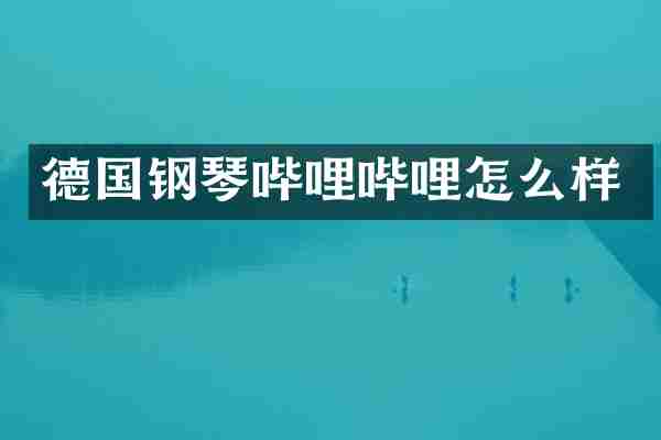 德国钢琴哔哩哔哩怎么样