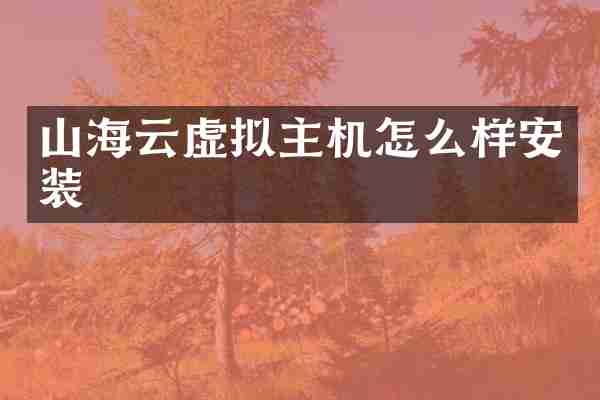 山海云虚拟主机怎么样安装