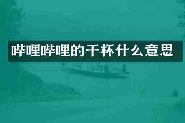 哔哩哔哩的干杯什么意思