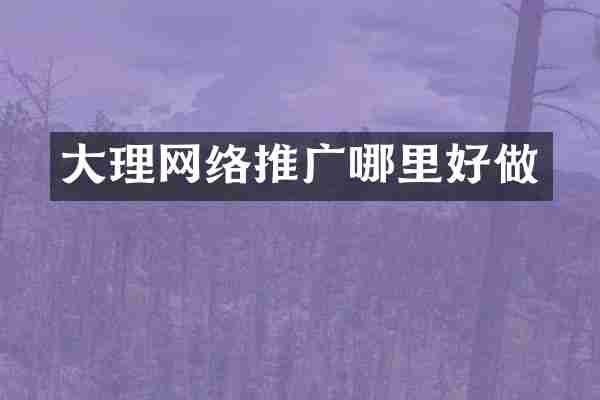 大理网络推广哪里好做