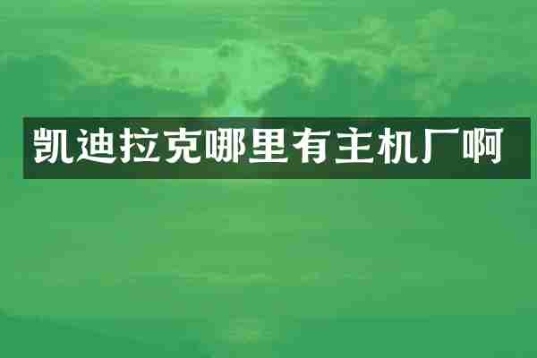 凯迪拉克哪里有主机厂啊