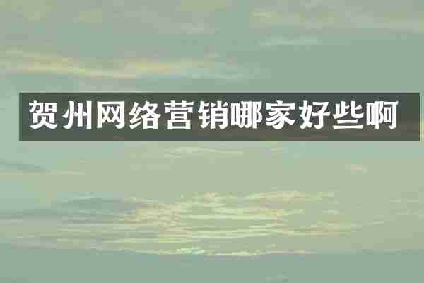 贺州网络营销哪家好些啊