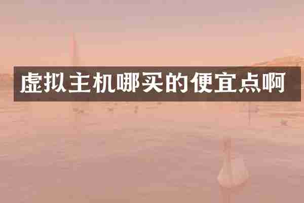 虚拟主机哪买的便宜点啊