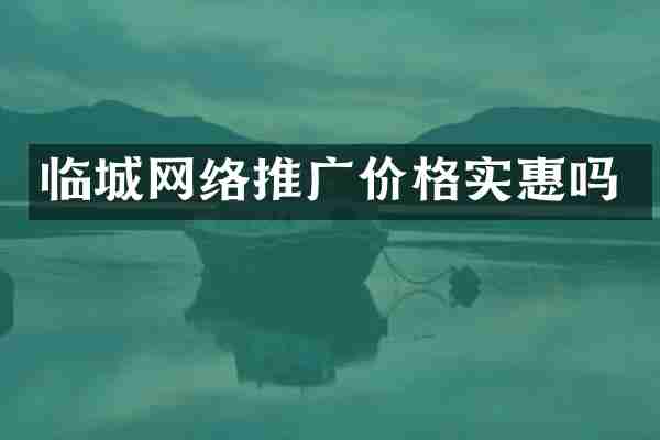 临城网络推广价格实惠吗