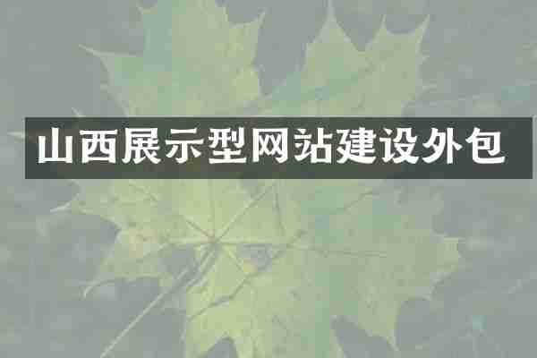 山西展示型网站建设外包
