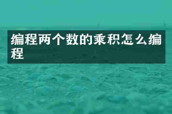 编程两个数的乘积怎么编程