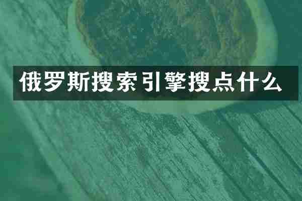俄罗斯搜索引擎搜点什么