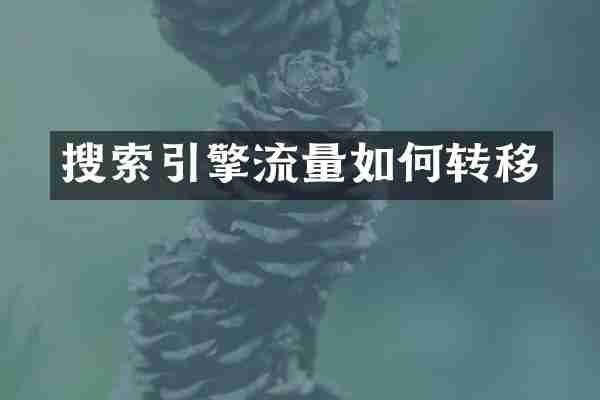 搜索引擎流量如何转移