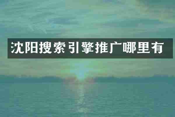 沈阳搜索引擎推广哪里有