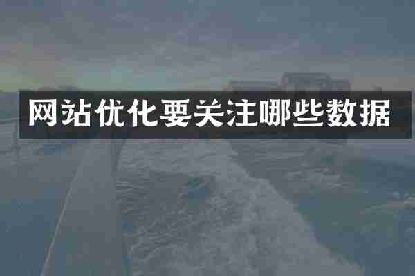 网站优化要关注哪些数据