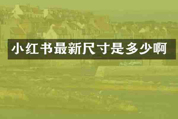 小红书最新尺寸是多少啊