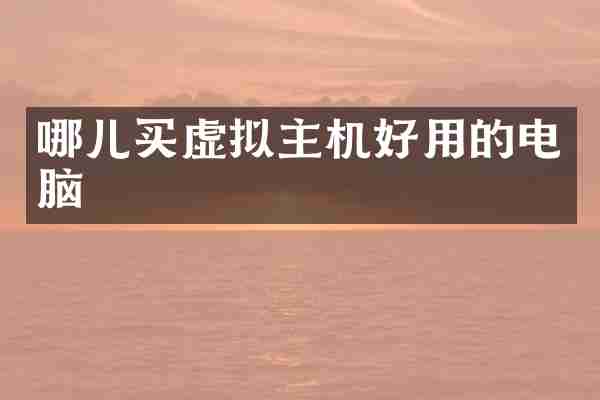 哪儿买虚拟主机好用的电脑