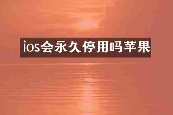ios会永久停用吗苹果