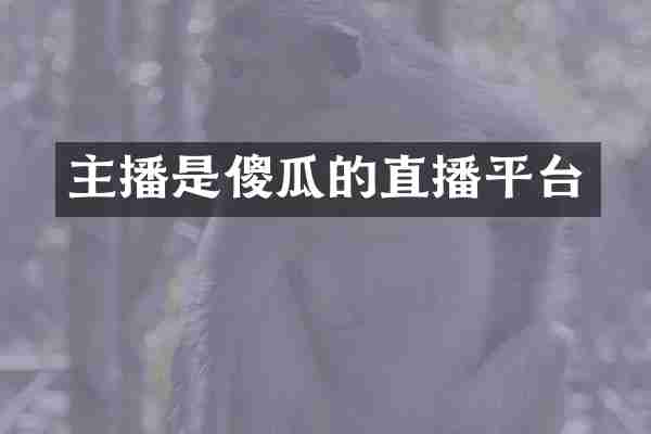 主播是傻瓜的直播平台