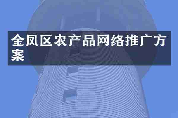 金凤区农产品网络推广方案