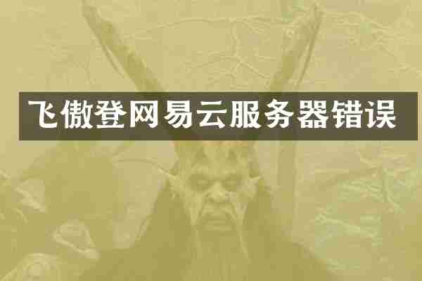 飞傲登网易云服务器错误