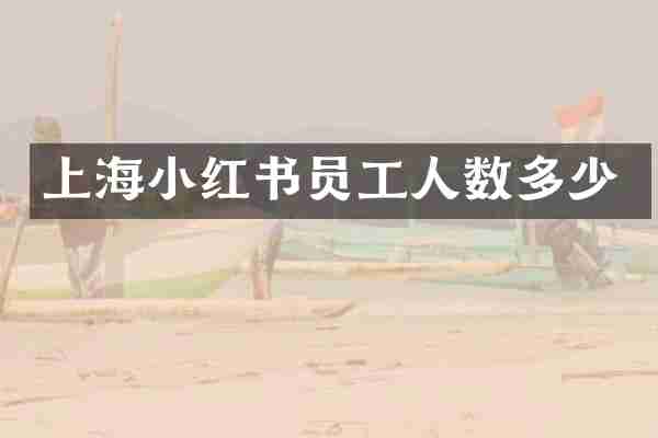 上海小红书员工人数多少