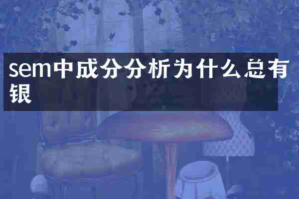 sem中成分分析为什么总有银