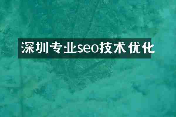 深圳专业seo技术优化