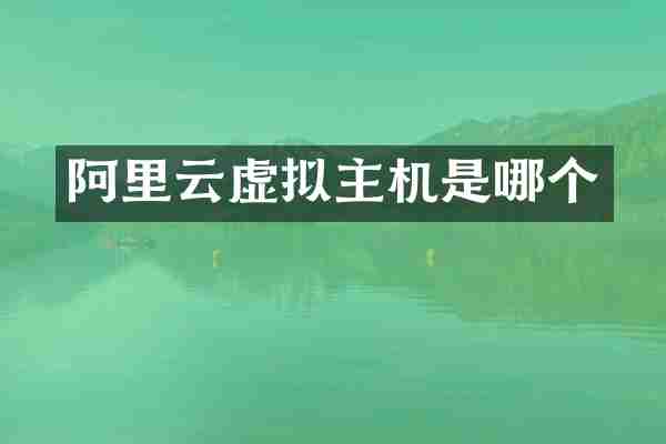 阿里云虚拟主机是哪个