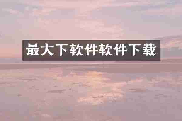 最大下软件软件下载