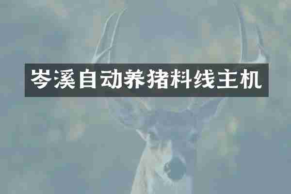 岑溪自动养猪料线主机