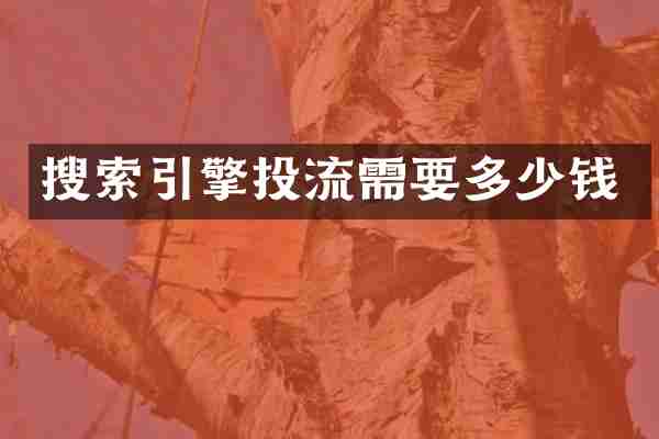 搜索引擎投流需要多少钱