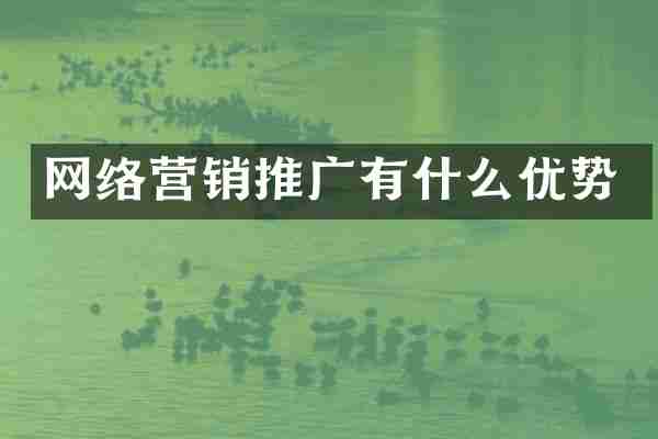网络营销推广有什么优势