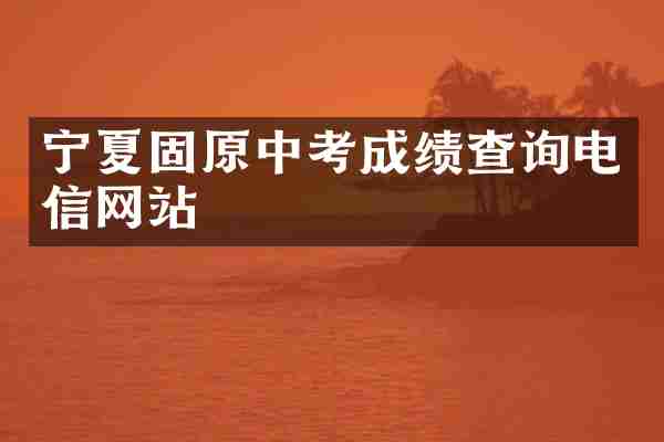 宁夏固原中考成绩查询电信网站
