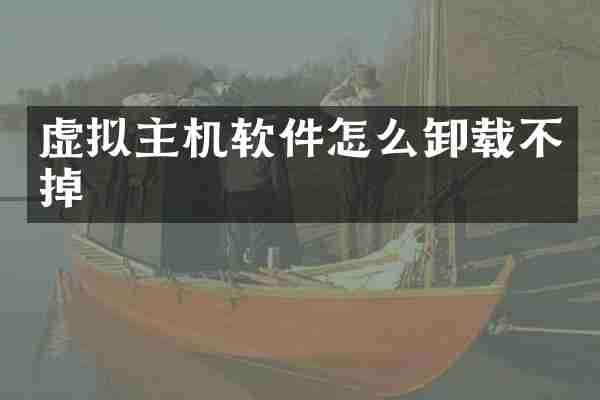 虚拟主机软件怎么卸载不掉