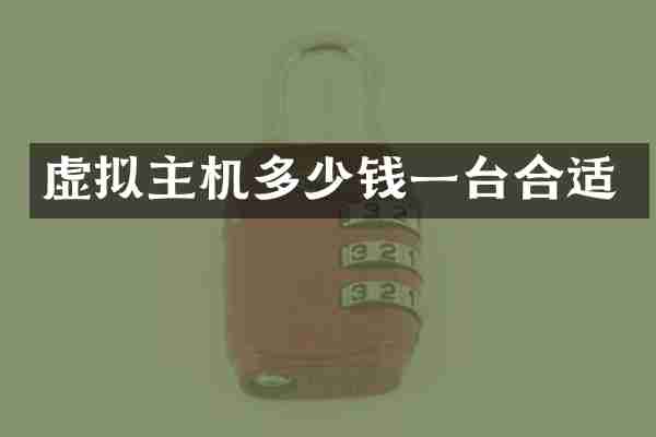 虚拟主机多少钱一台合适