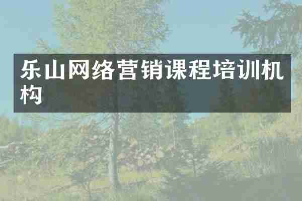 乐山网络营销课程培训机构