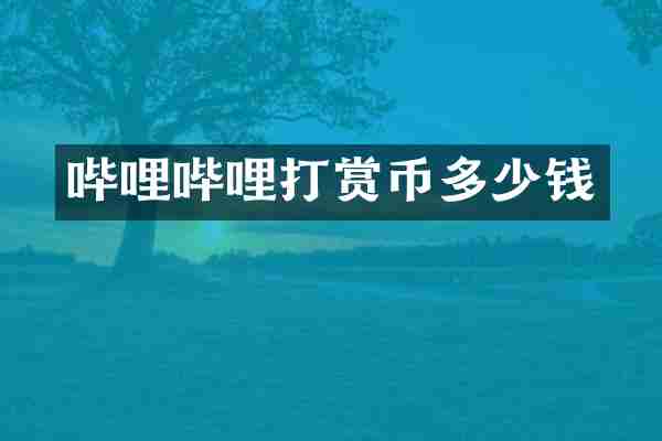 哔哩哔哩打赏币多少钱