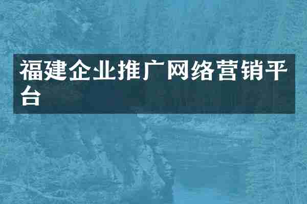 福建企业推广网络营销平台