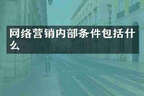 网络营销内部条件包括什么