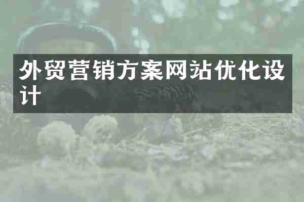外贸营销方案网站优化设计