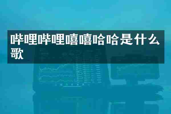 哔哩哔哩嘻嘻哈哈是什么歌