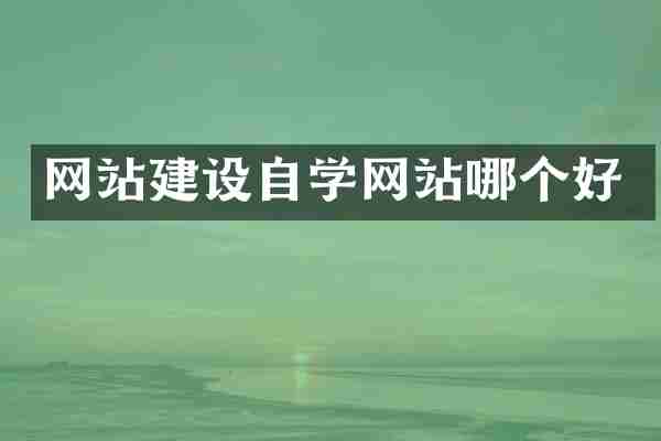 网站建设自学网站哪个好