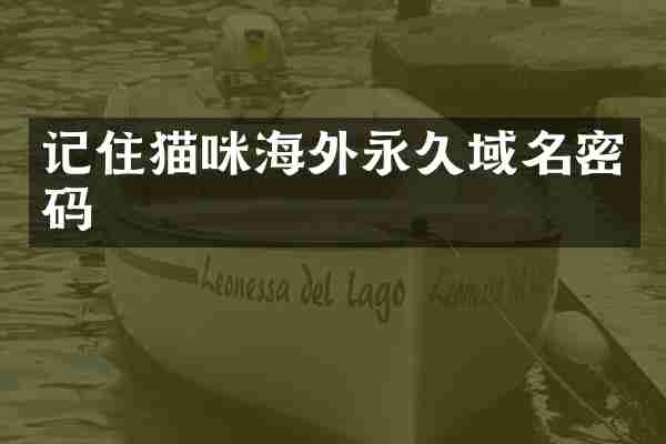 记住猫咪海外永久域名密码