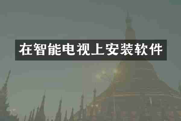 在智能电视上安装软件