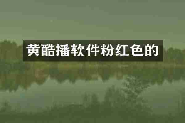 黄酷播软件粉红色的