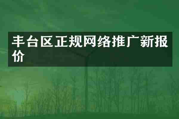 丰台区正规网络推广新报价