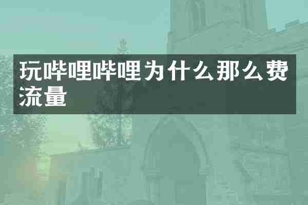 玩哔哩哔哩为什么那么费流量