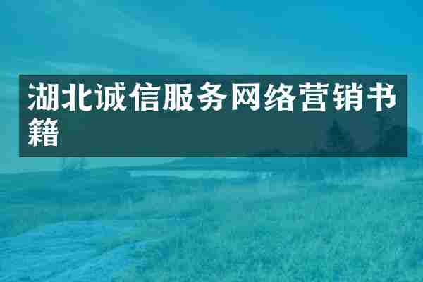 湖北诚信服务网络营销书籍