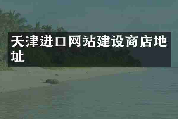天津进口网站建设商店地址